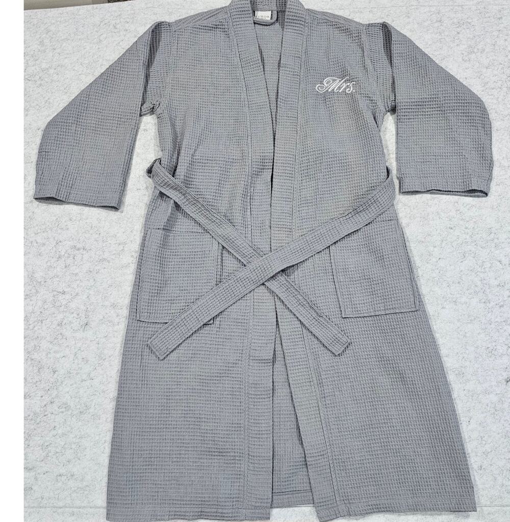 Luxor Linens Waffleweave Robe Lakeview Signature Egyptian Cotton Resort Spa MRS